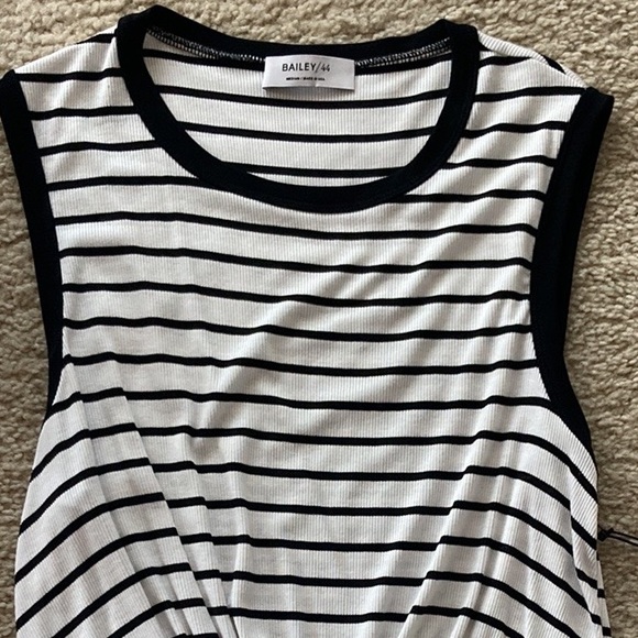 Bailey 44 Black & White Stripe Twist & Shout Tank - Picture 3 of 6